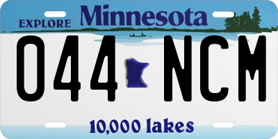 MN license plate 044NCM