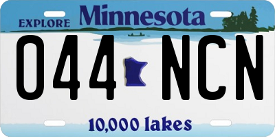 MN license plate 044NCN