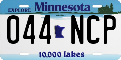 MN license plate 044NCP