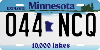 MN license plate 044NCQ
