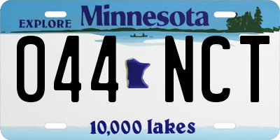 MN license plate 044NCT