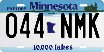 MN license plate 044NMK
