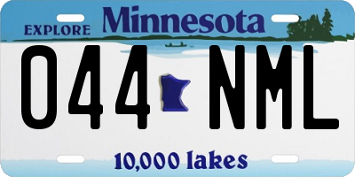 MN license plate 044NML