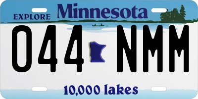 MN license plate 044NMM