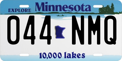 MN license plate 044NMQ