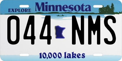 MN license plate 044NMS