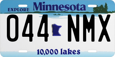 MN license plate 044NMX