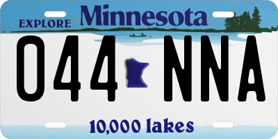 MN license plate 044NNA