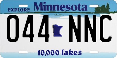 MN license plate 044NNC