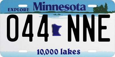 MN license plate 044NNE
