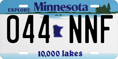 MN license plate 044NNF