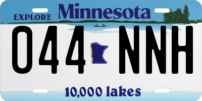 MN license plate 044NNH