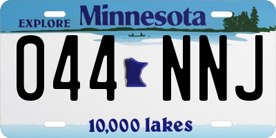 MN license plate 044NNJ