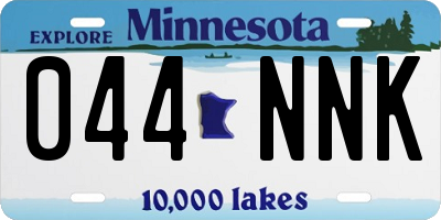 MN license plate 044NNK