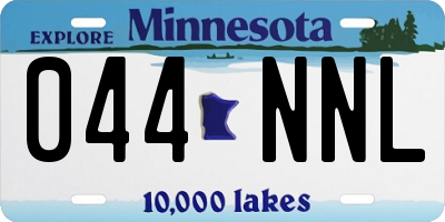 MN license plate 044NNL