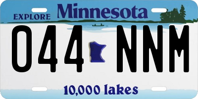 MN license plate 044NNM