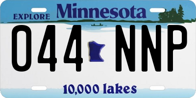 MN license plate 044NNP
