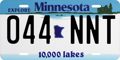 MN license plate 044NNT