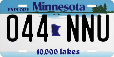 MN license plate 044NNU