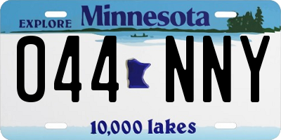 MN license plate 044NNY