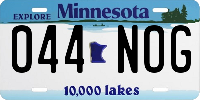 MN license plate 044NOG