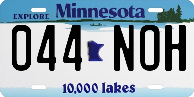 MN license plate 044NOH