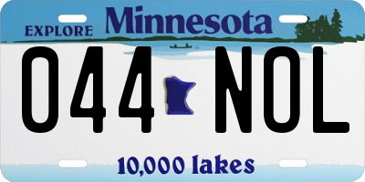 MN license plate 044NOL