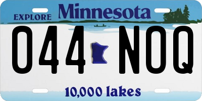 MN license plate 044NOQ
