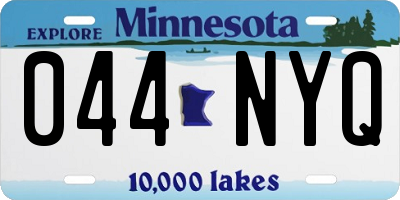 MN license plate 044NYQ