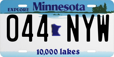 MN license plate 044NYW