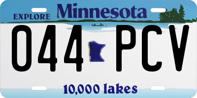 MN license plate 044PCV