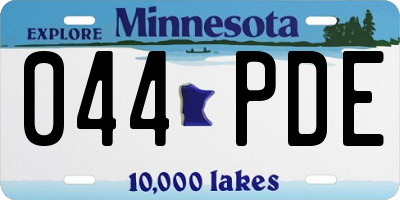 MN license plate 044PDE