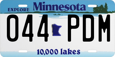 MN license plate 044PDM