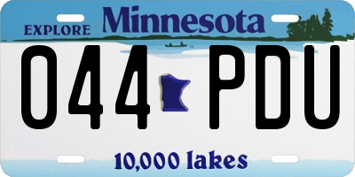 MN license plate 044PDU