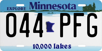 MN license plate 044PFG