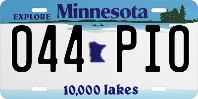 MN license plate 044PIO
