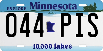 MN license plate 044PIS