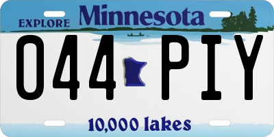 MN license plate 044PIY
