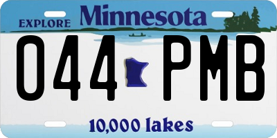 MN license plate 044PMB