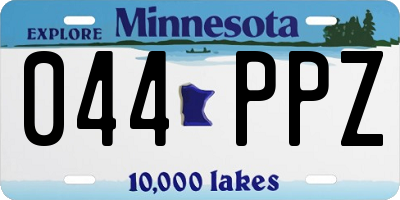 MN license plate 044PPZ