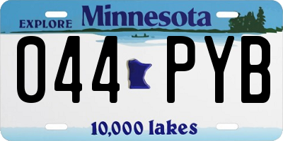 MN license plate 044PYB