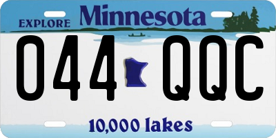MN license plate 044QQC