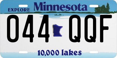 MN license plate 044QQF