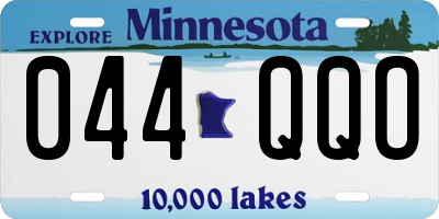 MN license plate 044QQO