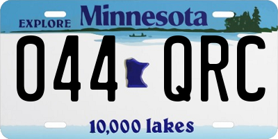MN license plate 044QRC