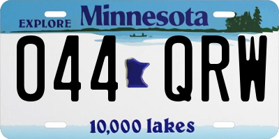 MN license plate 044QRW