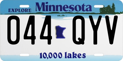 MN license plate 044QYV