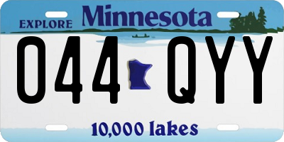 MN license plate 044QYY