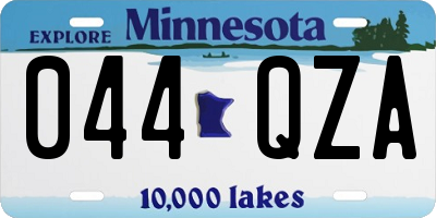 MN license plate 044QZA