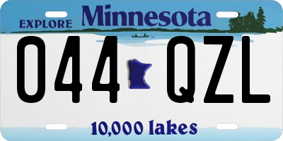MN license plate 044QZL